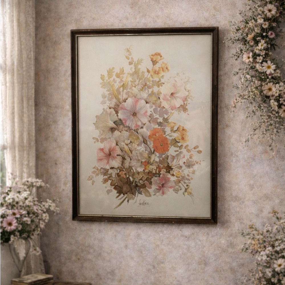 Large!! Vintage Signed Jenkins Artwork, Not Real Oil Painting